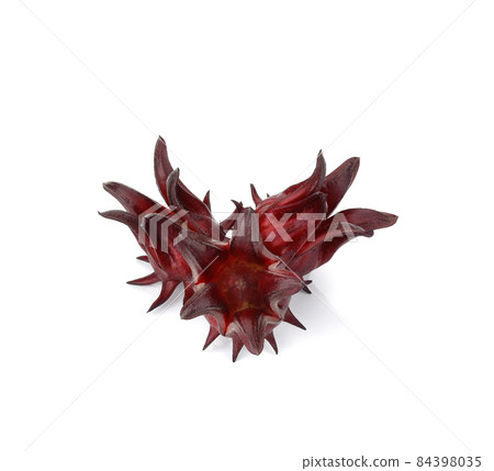 fresh roselle fruits isolated on white background 84398035