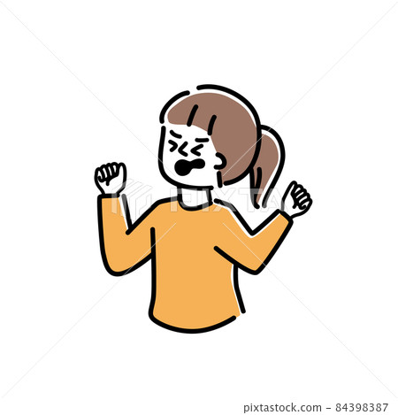 一名惱怒的婦女的例證 一名惱怒的婦女的例證 84398387