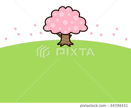 Cute cherry tree and copy space 84398431