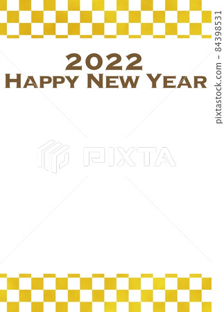 2022年新年賀卡素材插畫水彩風格 84398531
