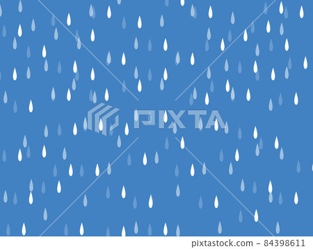 Flat rain pattern background [blue] 84398611