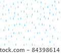 Flat rain pattern background [white] 84398614