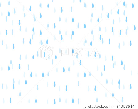 Flat rain pattern background [white] 84398614