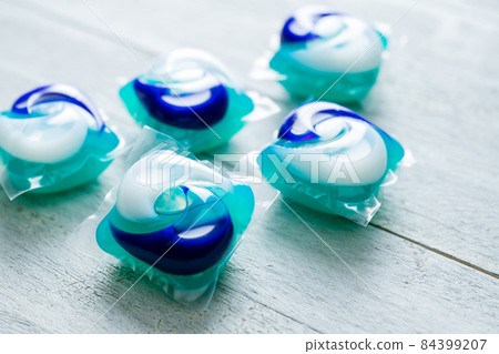 Gel ball laundry detergent stock photos 84399207