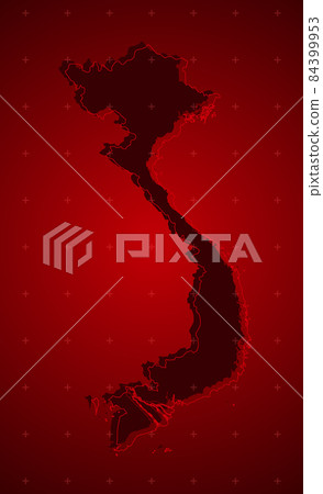 Template vector map outline Vietnam on radar Template vector map outline Vietnam on radar 84399953
