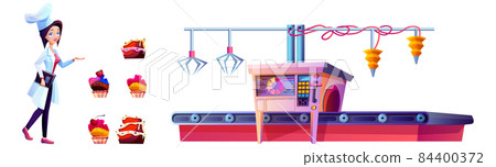 Confectioner on candy factory and cake production line Confectioner on candy factory and cake production line 84400372