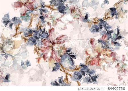 Beautiful oil painting flower bouquet illustration Beautiful oil painting flower bouquet illustration 84400758