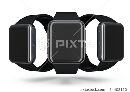 Set of smart watches or fitness tracker on white background. Set of smart watches or fitness tracker on white background. 84402150