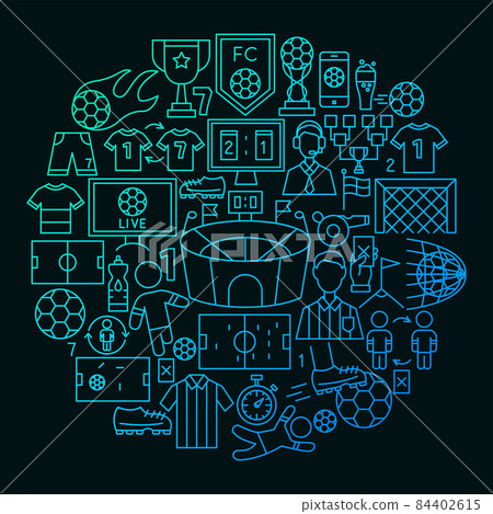 Soccer Icon Circle Concept 84402615