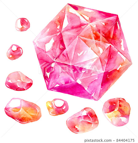 Watercolor gemstones Watercolor gemstones 84404175