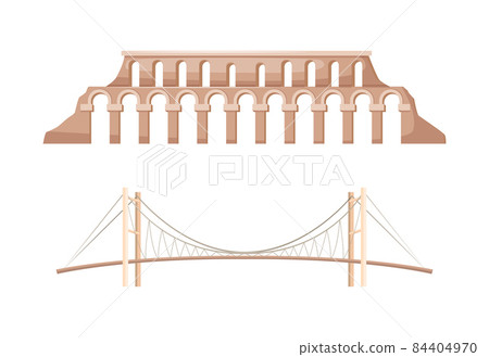 Turkey country landmarks. Famous landmark Bosphorus bridge in Istanbul. Bridge connecting Europe and Asia. Roman aqueduct major water-providing system of Eastern Roman capital of Constantinople Turkey country landmarks. Famous landmark Bosphorus bridge in Istanbul. Bridge connecting Europe and Asia. Roman aqueduct major water-providing system of Eastern Roman capital of Constantinople 84404970
