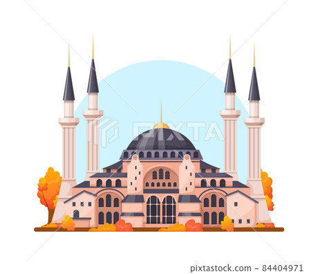 Saint Sophie Cathedral Byzantine art monument vector Saint Sophie Cathedral Byzantine art monument vector 84404971