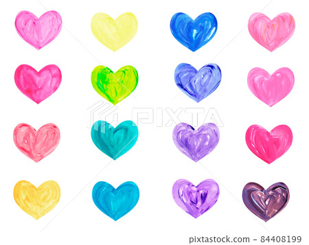Watercolor hearts for St. Valentine s Day. Vector - Stock Illustration ...