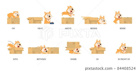 Preposition. English prepositions, learning - Stock Illustration  [84408524] - PIXTA