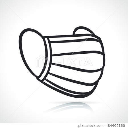 medical mask thin line illustration 84409160