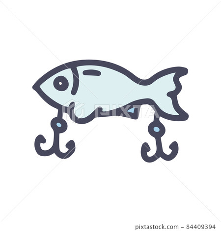 fishing wobbler color vector doodle simple icon fishing wobbler color vector doodle simple icon 84409394