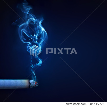 Skull Shape in Cigarette Smoke Skull Shape in Cigarette Smoke 84415778