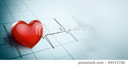 Medical Background with Bright Red Heart Medical Background with Bright Red Heart 84415780