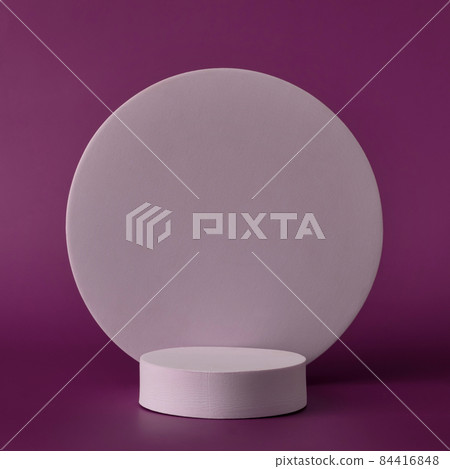 Presentation background with a podium in front of a blank plate 84416848