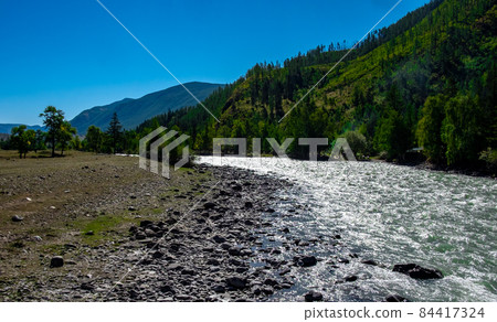 Rough river Chuya in the Altai Republic Rough river Chuya in the Altai Republic 84417324