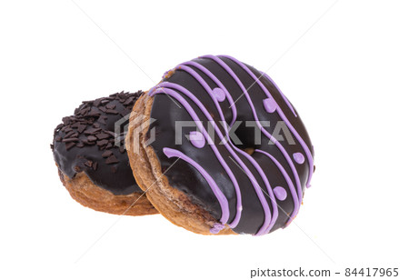 donuts in glaze isolated 84417965
