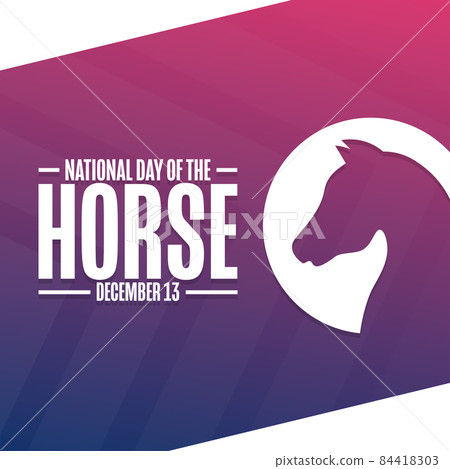 National Day of the Horse. December 13. Holiday concept. Template for background, banner, card 84418303