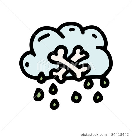 toxic rain color vector doodle simple icon toxic rain color vector doodle simple icon 84418442