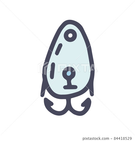 spoon lure color vector doodle simple icon set 84418529