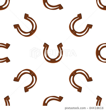 Illustration on theme Irish holiday St Patrick day, seamless horseshoes Illustration on theme Irish holiday St Patrick day, seamless horseshoes 84418618