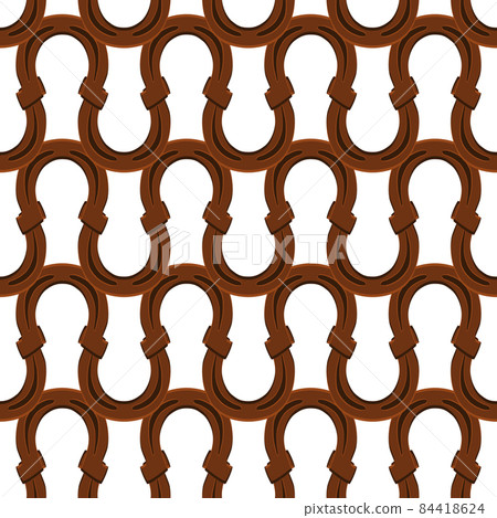 Illustration on theme Irish holiday St Patrick day, seamless horseshoes Illustration on theme Irish holiday St Patrick day, seamless horseshoes 84418624