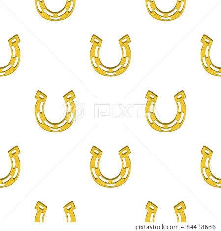 Illustration on theme Irish holiday St Patrick day, seamless horseshoes Illustration on theme Irish holiday St Patrick day, seamless horseshoes 84418636