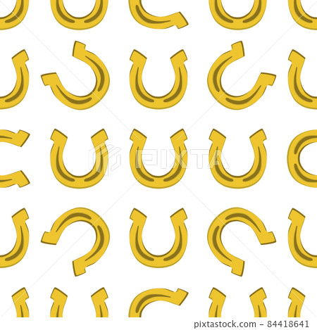 Illustration on theme Irish holiday St Patrick day, seamless horseshoes Illustration on theme Irish holiday St Patrick day, seamless horseshoes 84418641