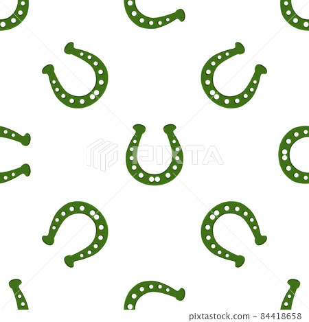 Illustration on theme Irish holiday St Patrick day, seamless horseshoes Illustration on theme Irish holiday St Patrick day, seamless horseshoes 84418658