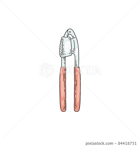 Garlic press, doodle style, sketch illustration 84418731