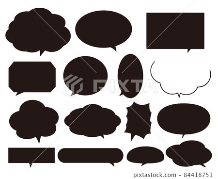 Simple speech bubble set, headings, vector graphics. Simple speech bubble set, headings, vector graphics. 84418751