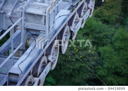 Pulley on the ropeway Pulley on the ropeway 84419899