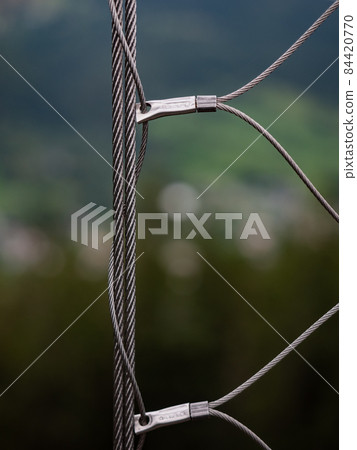 Stainless steel rail with rope spiral frame and twisted cables Stainless steel rail with rope spiral frame and twisted cables 84420770