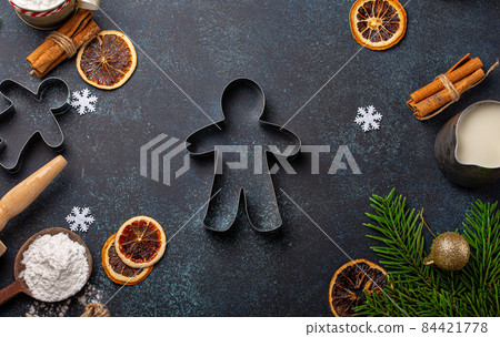 Christmas baking background top view 84421778
