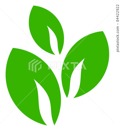 Vector Green Tea Leaves Icon Illustration - Stock Illustration ...