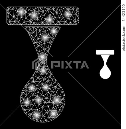 Vector Mesh Web Drip Drop with Glare Carcass Spots Vector Mesh Web Drip Drop with Glare Carcass Spots 84423100