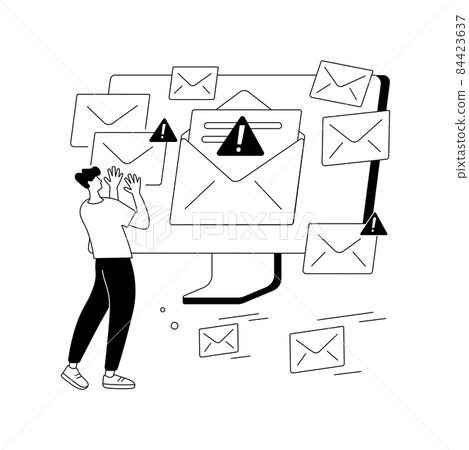Spam abstract concept vector illustration. Spam abstract concept vector illustration. 84423637