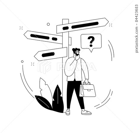 Decision making abstract concept vector illustration. Decision making abstract concept vector illustration. 84423683