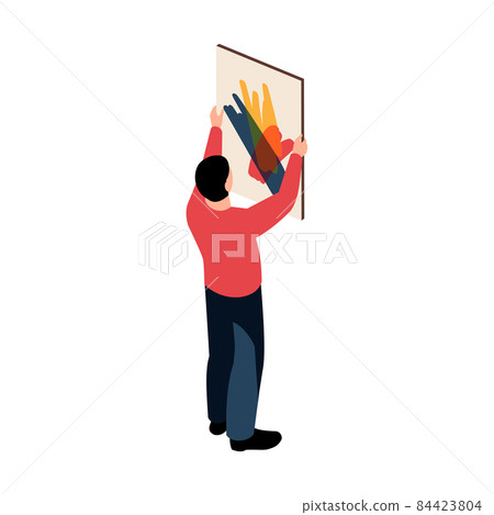 Hanging Painting Artist Composition Hanging Painting Artist Composition 84423804