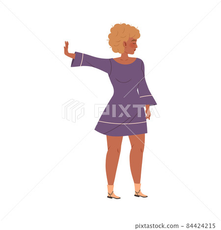 Woman showing no or stop gesture sign cartoon vector illustration Woman showing no or stop gesture sign cartoon vector illustration 84424215