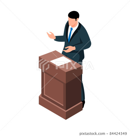 Attorneys Speech Isometric Composition 84424349