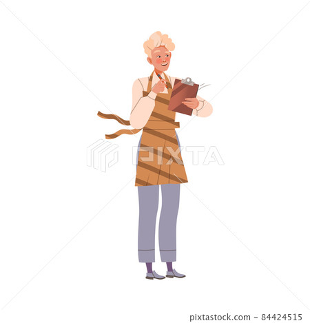 Young man serving at cafe or restaurant vector illustration Young man serving at cafe or restaurant vector illustration 84424515