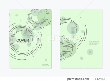 Brochures business template cover design with abstract twirl circle design Brochures business template cover design with abstract twirl circle design 84424619