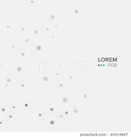 Points and lines abstract connected in chain, hanging in space. Vector background 84424667