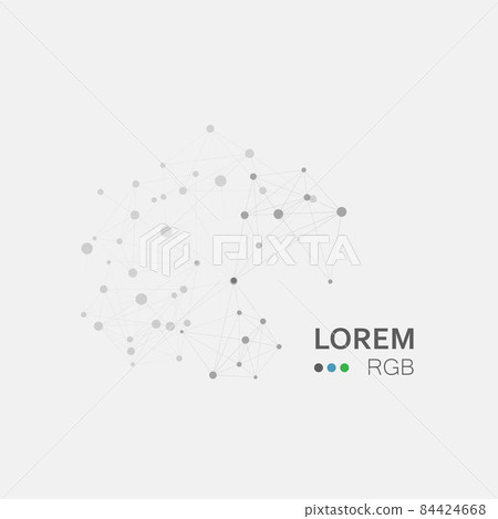 Abstract science background with connecting dots and lines 84424668