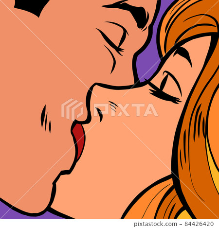 man and woman kiss, romantic date on valentine day. Husband wife love man and woman kiss, romantic date on valentine day. Husband wife love 84426420